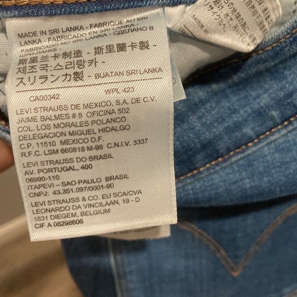 Levi Stauss mid rise skinny jeans 33 - Picture 6 of 6